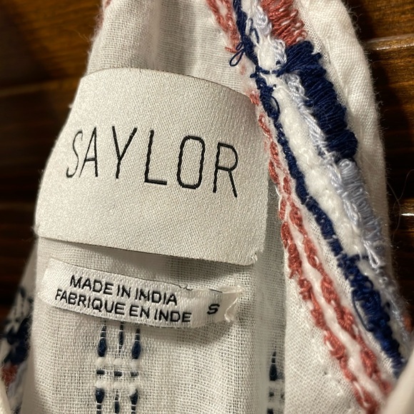 Saylor Embroidered White Beaded Tassel Tank Top - Picture 6 of 8